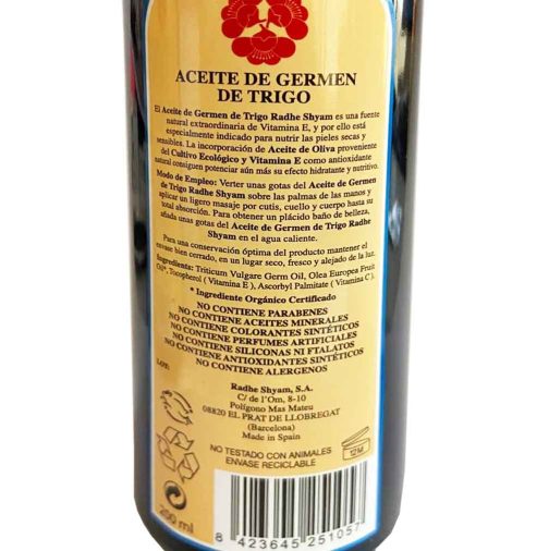 Aceite de germen de trigo reverso