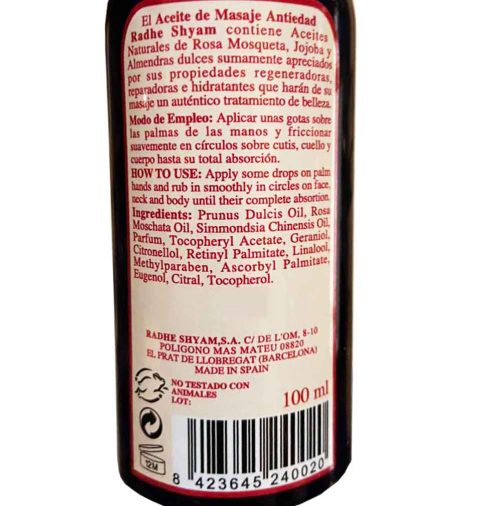 aceite de masaje antiedad reverso