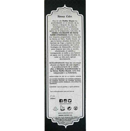 HENNA RADHE NEGRO PASTA - Imagen 3